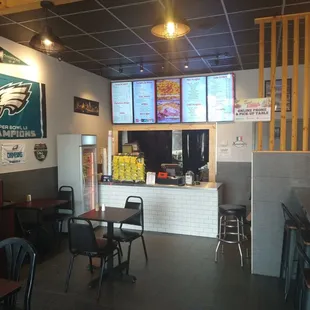 the inside of the restaurant