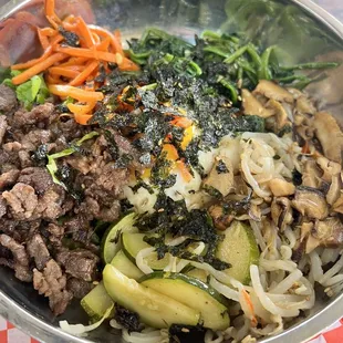 Bibimbap at a philly cheese steak spot? It&apos;s actually really good!!!