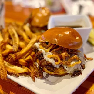 Prime rib sliders. Very tasty!