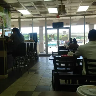 The dining room. Nice and smokey from the grill