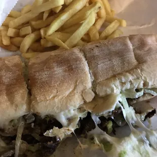 Gyro cheesesteak was loaded!