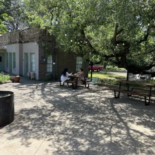 Outdoor seating.
