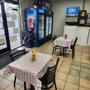 Dining area and drink station