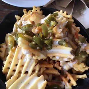 Jalapeño &amp; cheese waffle fries