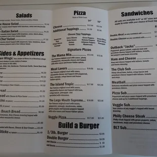 Updated menu 4-25-2018