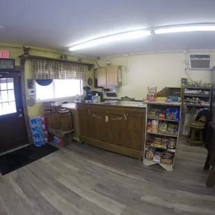 the kitchen and dining area