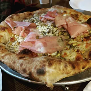 Bianca and Mortadella Pizza