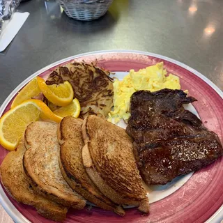 Sirloin Steak and Scrambled Eggs