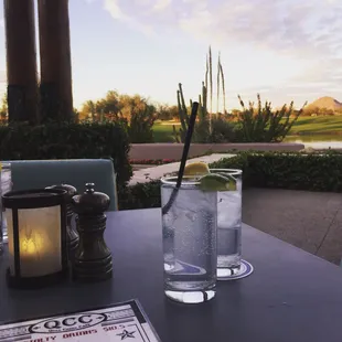 Cocktails at sunset