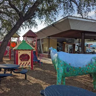 Playground and picnic seating