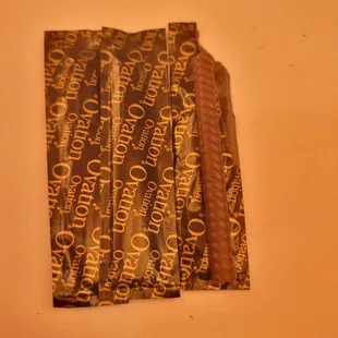 Phil's Italian Steakhouse - Mint chocolate stick they give you at end of meal