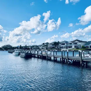 a view of the marina