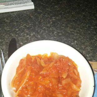 Sauce to go with the fish grea.