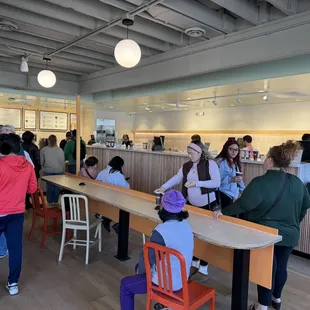 Order line and waiting area.