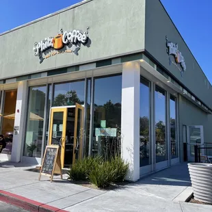 the front of the building