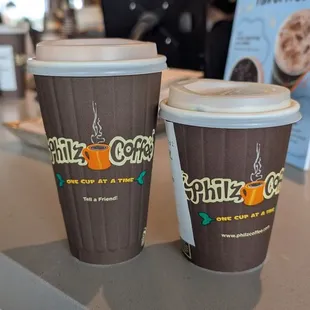 Rose Iced latte and mint mojito