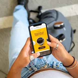 a woman using her phone