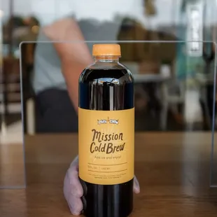 a bottle of cold brew