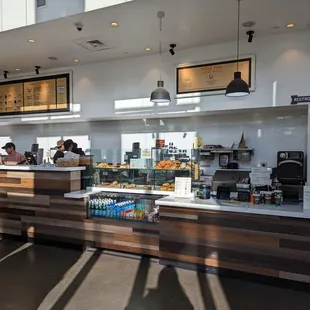 the interior of a coffee shop