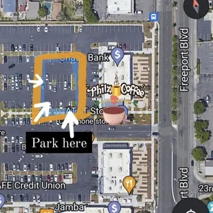 This is where you park.  Raleys shopping center!