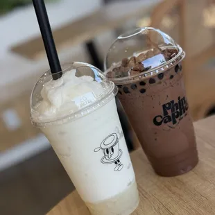Lychee colada and Milo coca