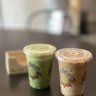 Blueberry Matcha Latte