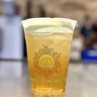 seasonal taiwanese cheese foam jasmine green tea