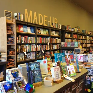 Shelves and shelves of books