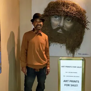 The Artist,Terry Wilson and his SIGNATURE piece.