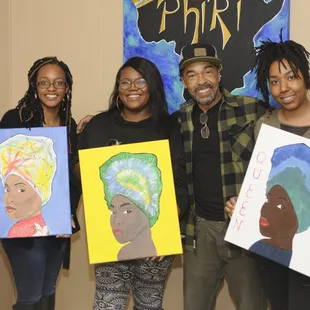 Paint &amp; Sip at phiri art gallery, book your own private paint and sip party or reserve at the next event or classes by calling 404.759.0530