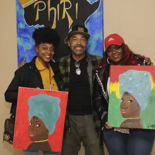 Paint &amp; Sip at phiri art gallery, book your own private paint and sip party or reserve at the next event or classes by calling 404.759.0530