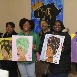 Paint &amp; Sip at phiri art gallery, book your own private paint and sip party or reserve at the next event or classes by calling 404.759.0530