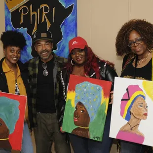 Paint &amp; Sip at phiri art gallery, book your own private paint and sip party or reserve at the next event or classes by calling 404.759.0530