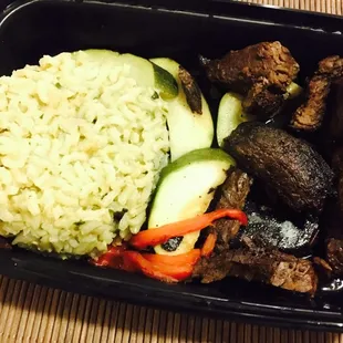 a meal in a plastic container