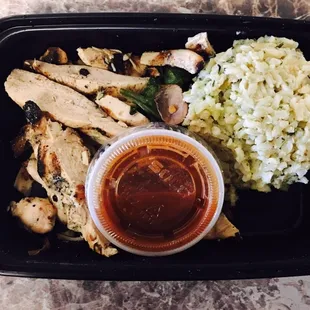 a meal in a plastic container