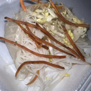 Old yucky carrots inside rolls