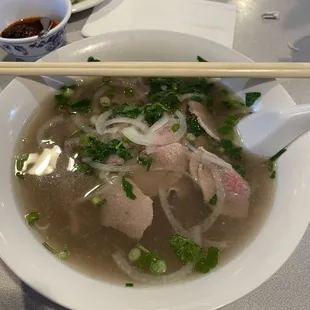 Rare brisket pho (pho tai)
