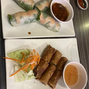 A8. Spring roll and A5. egg roll