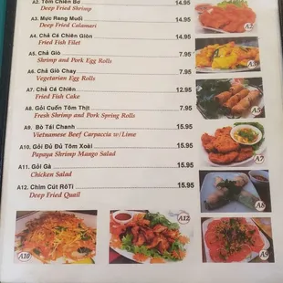 Menu Appetizers