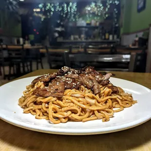 beef garlic noodles $14