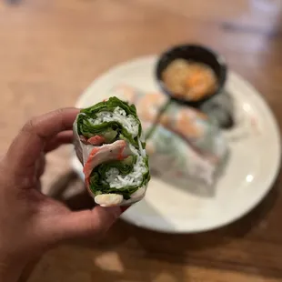 Gòi cuôn/fresh spring rolls  IG: @ohmyono