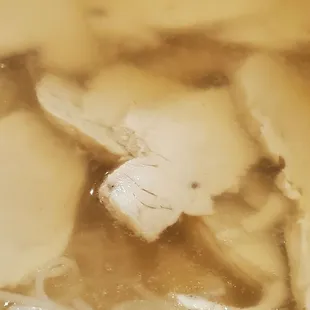 Chicken Noodle Soup without garnishment.