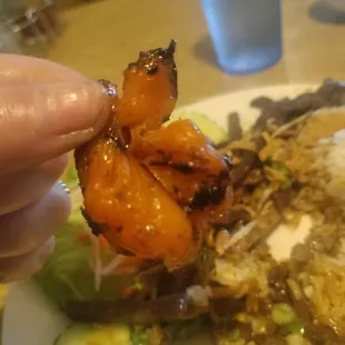 More burnt shrimp, if you like white rice!