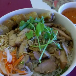 Chicken &amp; eggroll noodle bowl