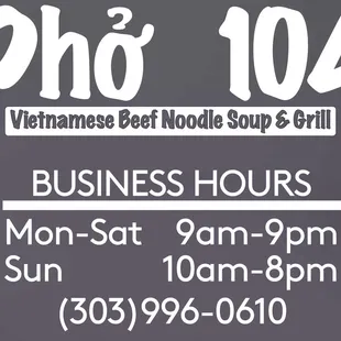 Updated Business Hours