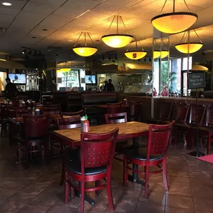 The ambience is a bit dark but perfectly fine. Unfortunately, there is a TV on all the time.