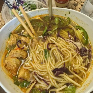 Southern veggie noodle soup