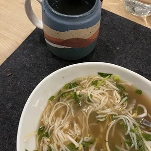 Chicken pho takeout. Perfectly packaged for easy transport and assembling. Truly delicious!