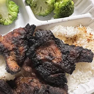 Pork chop over rice