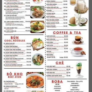 sushi and sashimi, menu